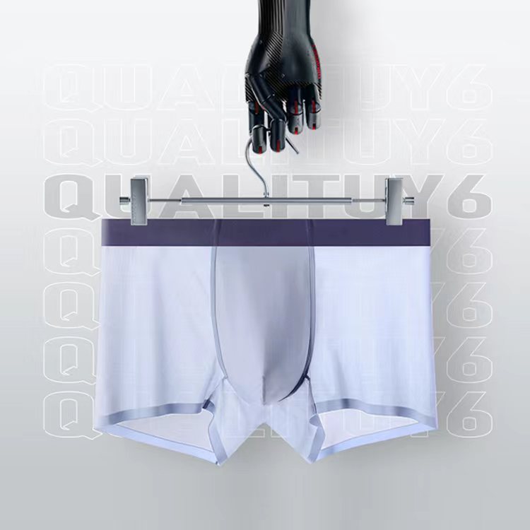 Factory in Stock Seamless Men's Underwear Men's Boxers Antibacterial Breathable Thin Panties Summer Ice Silk Underpants