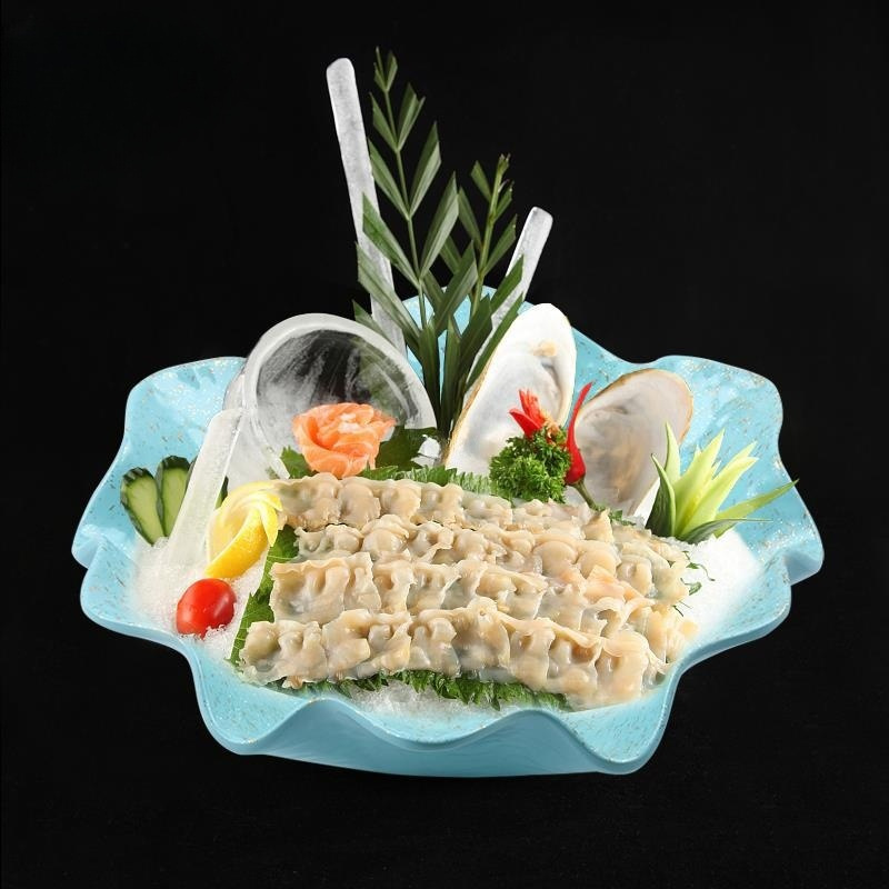 密胺刺身盘冰盘日料餐具鲑鱼盘子海鲜干冰盘火锅餐具鱼生冰盘