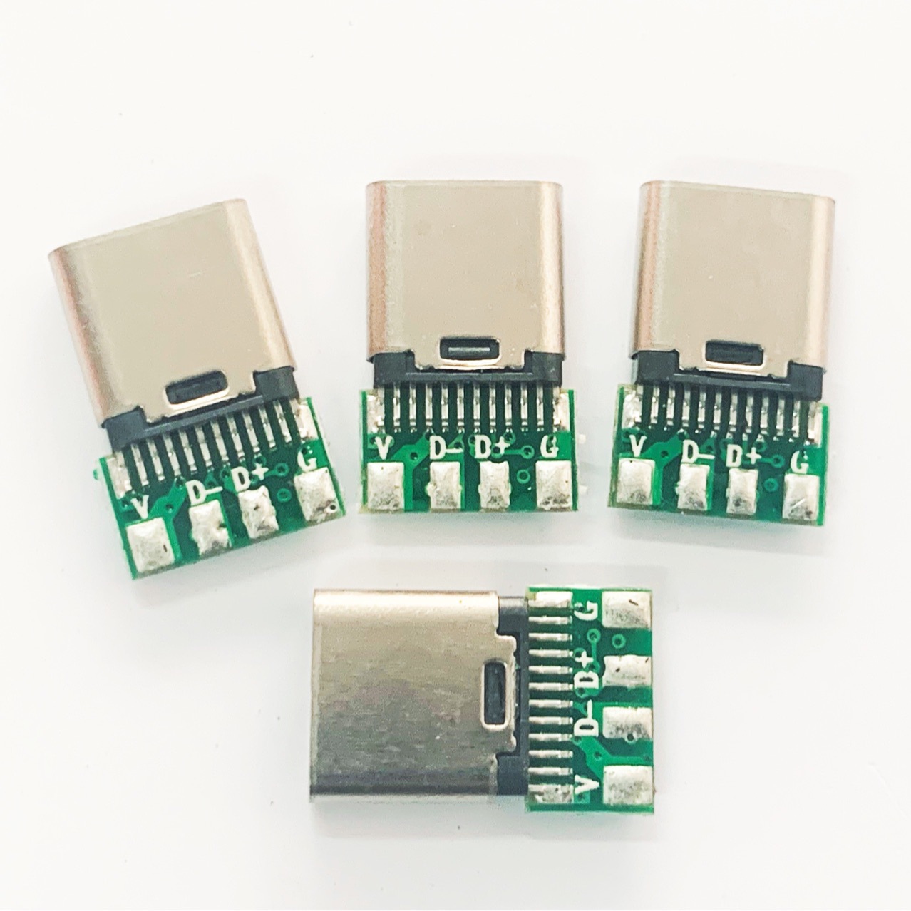 type-c母座  typec公头配套母头 焊接 华为充电插头 24p插头