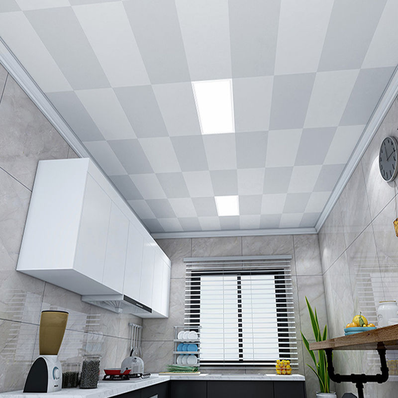 吊顶自装集成铝扣板300*600厨房卫生间阳台精装抗油污铝天花板