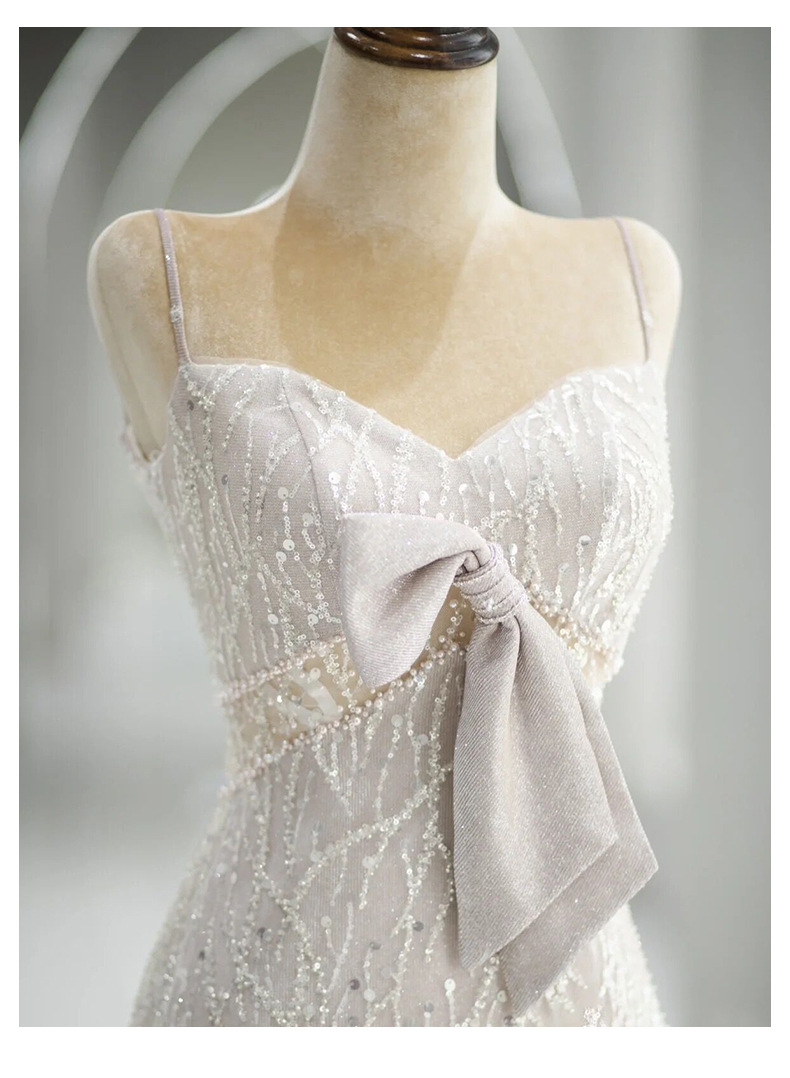 商品描述腰型中腰裙长长裙袖长短袖婚纱礼服款式晚礼服流行元素绑带