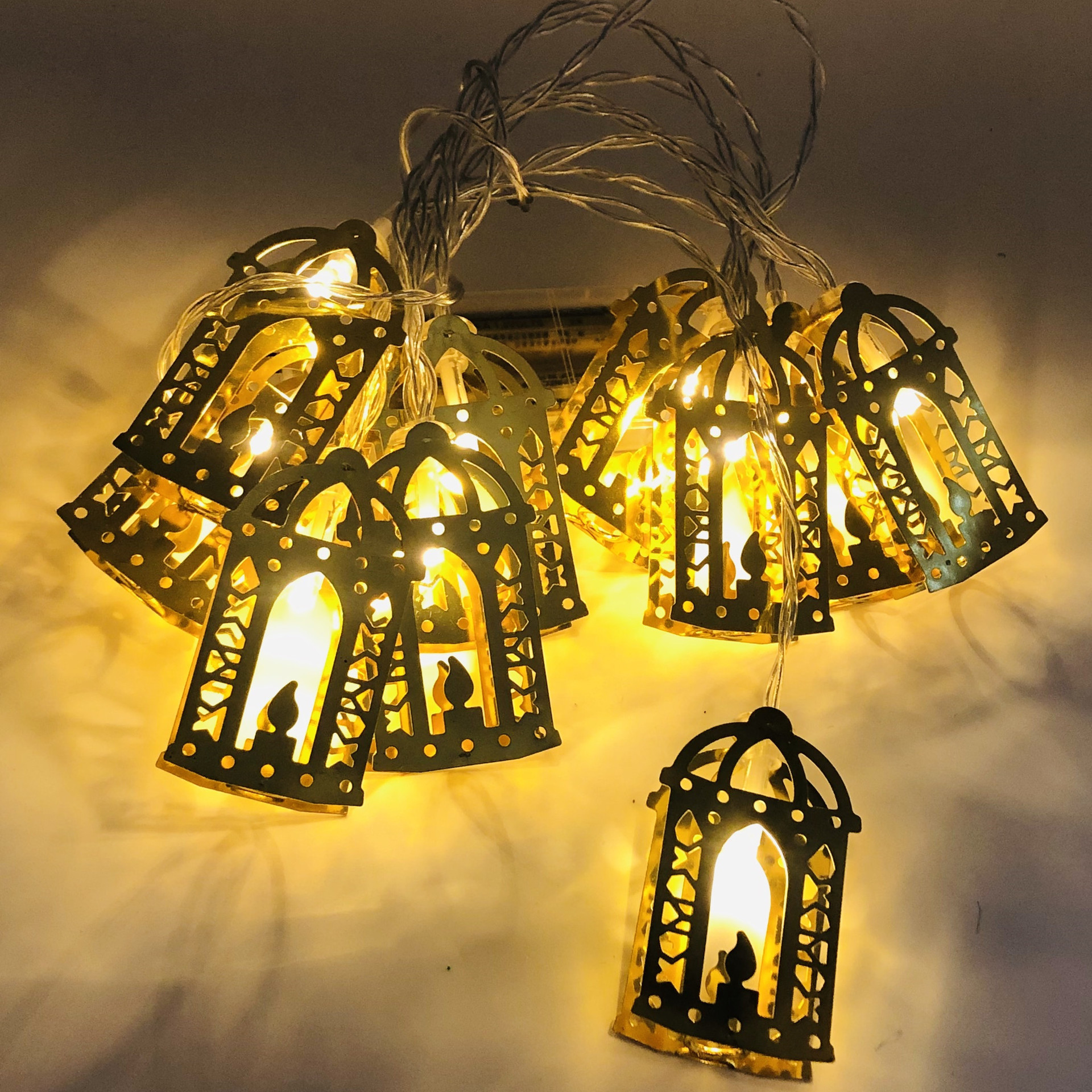 Middle East Gulbang Festival Lighting Chain Led Wrought Iron Moon Castle XINGX Palace Eid Lighting USB