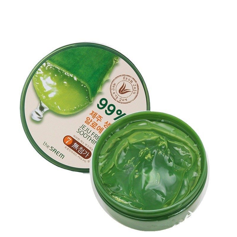 韩国正品the saem得鲜芦荟胶啫喱面霜 300ml 补水镇定舒缓抗-阿里巴巴