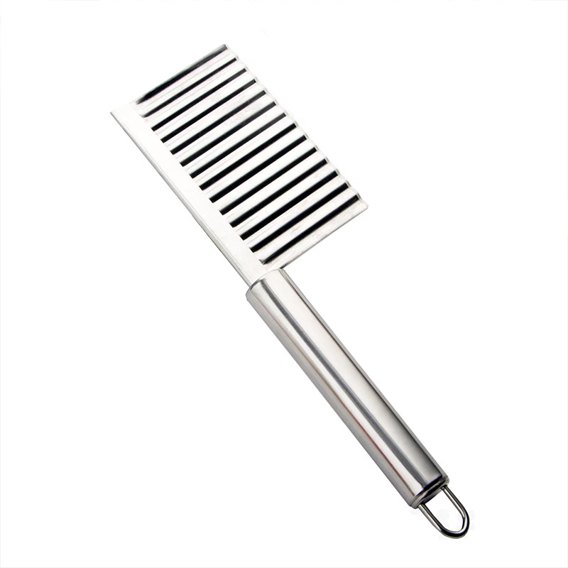 Wolf Tooth Stainless Steel Potato Knife Wave Edge Knife Multi-Functional Strip Cutter Chopper Corrugated Sliced Fancy French Fries Knife