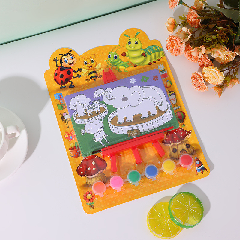 Children's Mini Oil Painting Board DIY Graffiti Small Drawing Board Kindergarten Cartoon Handmade Coloring Watercolor Desktop Decoration