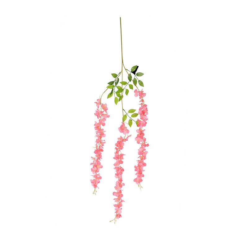 Artificial Flower And Artificial Plant Simulation Hanging Wisteria Flower Internet Celebrity Wedding Corridor Ceiling Decoration Encryption Tofu Pudding the Flowers Fake Flower Rattan Branches