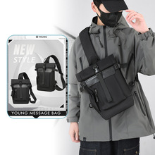 男生斜挎包潮牌日系大容量胸包男款机能工装单肩包小众男士小背包