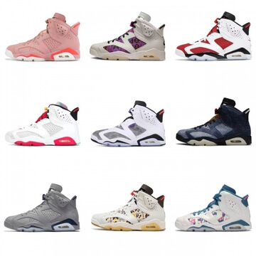 莆田aj6篮球鞋高帮男女运动鞋乔6新兔八哥运动鞋大巴黎百搭情侣鞋