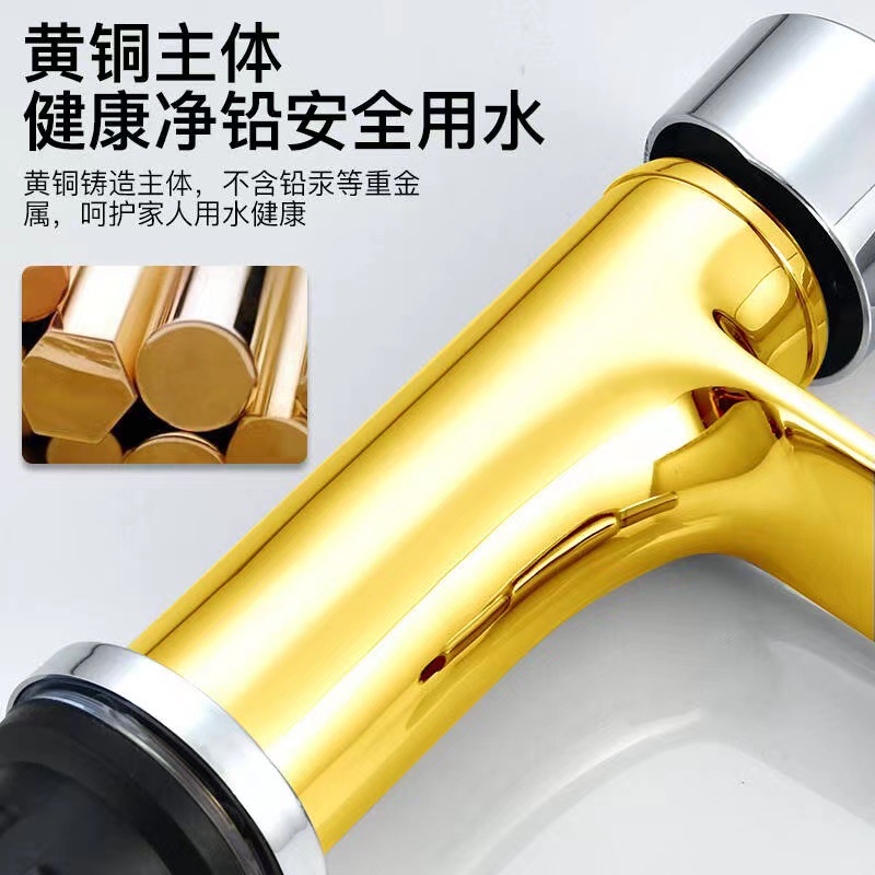Basin Faucet Public Bathroom Single Cold Faucet Washbasin Wash Basin Copper Hot and Cold Faucet Water Tap