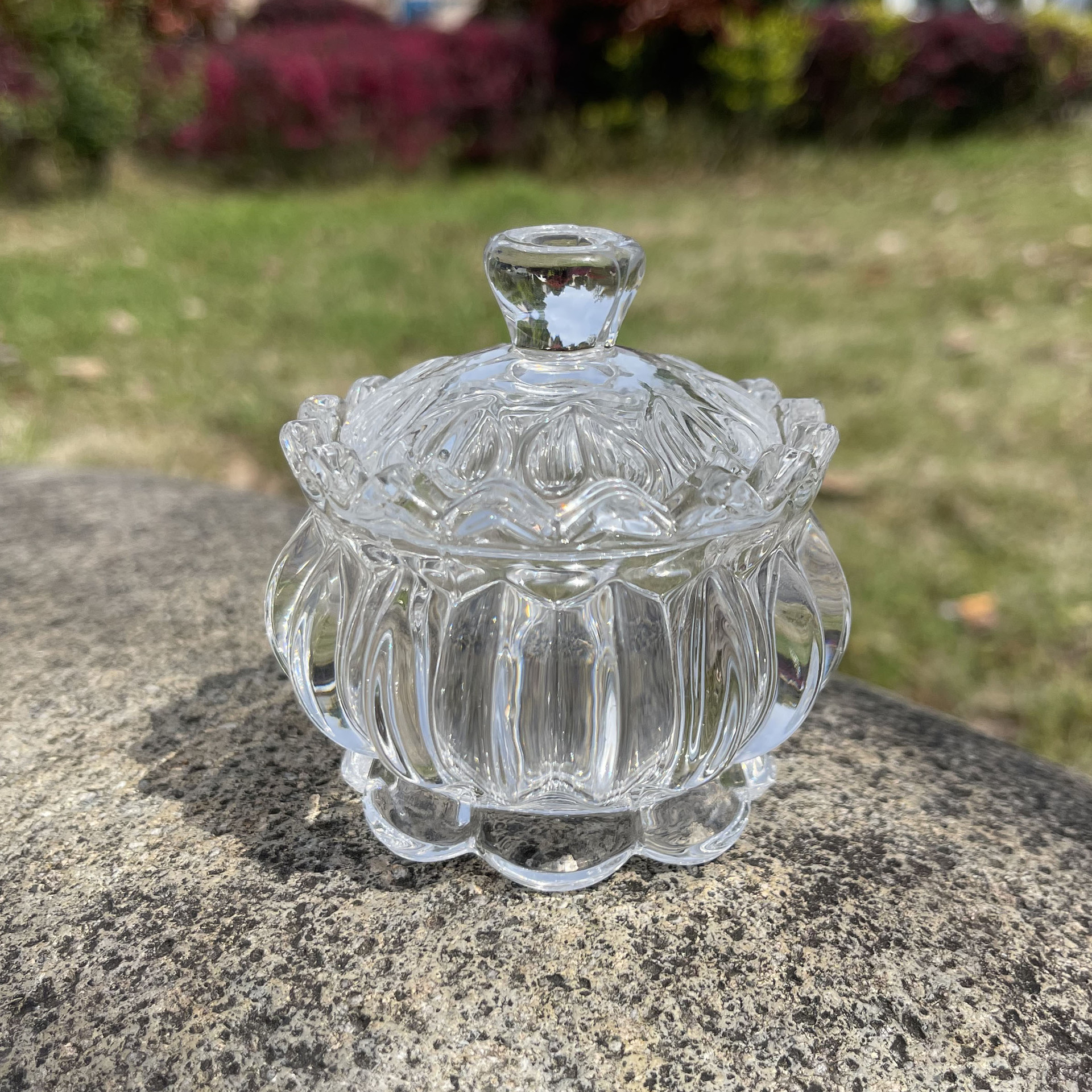 透明玻璃糖缸水晶玻璃糖罐储物罐装饰罐透明糖果罐干果罐婚庆用品