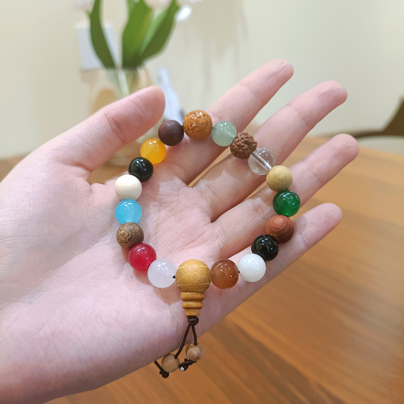18 Seeds Duobao Bodhi Bracelet Female Buddha Beads Crafts Pliable Temperament Bracelet Xiaohongshu Internet Celebrity Hot Sale Bead String Jewelry