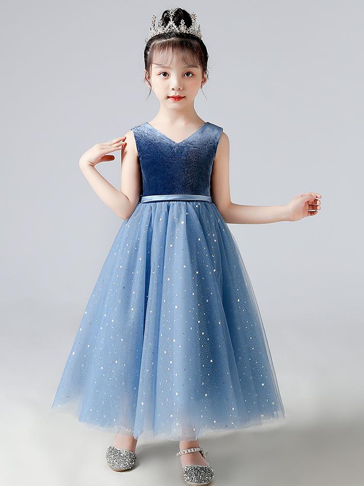 儿童礼服高端花童公主裙夏装小女孩婚礼婚纱女童钢琴演出服洋气夏