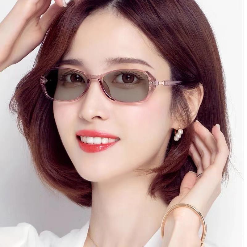 New Anti-Blue Light Reading Glasses Women's Fashion Korean Style Ultra Light Anti Blue-Ray Plain Glasses Photochromic Anti Blue-Ray Factory Wholesale