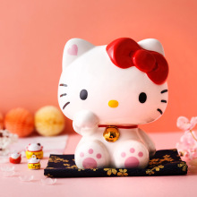 古杰士hellokitty猫储蓄罐可存可取钱陶瓷摆件存钱罐送女生