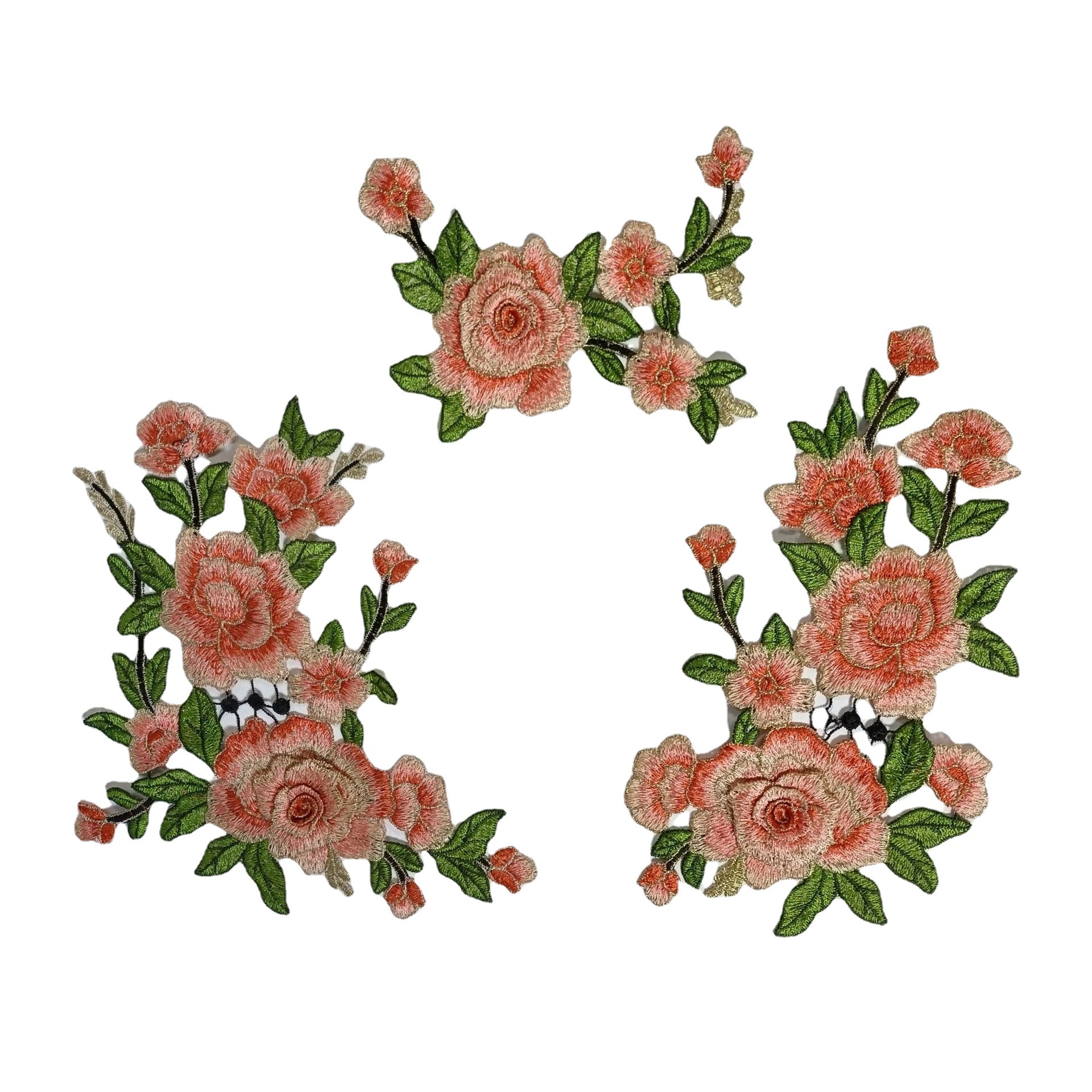 美霓绣品 水溶刺绣立体精美花朵三件套 帽子配饰服装辅料刺绣花边