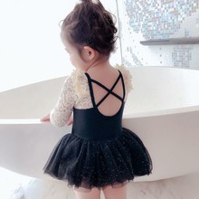 新款夏季韩版儿童蕾丝公主泳装宝宝洋气女童三角连体小女孩游泳衣