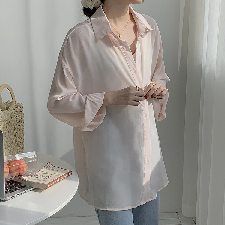 [Ovann] 9009 Chiffon Cardigan 2023 Spring New Female Student Sun Protection Thin Shirt Loose Air-Conditioner Cardigan