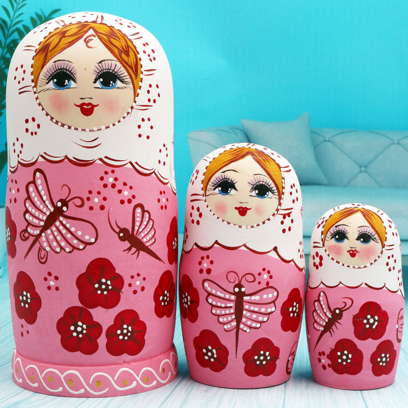 套娃俄罗斯套娃10层蝴蝶娃娃厂家批发