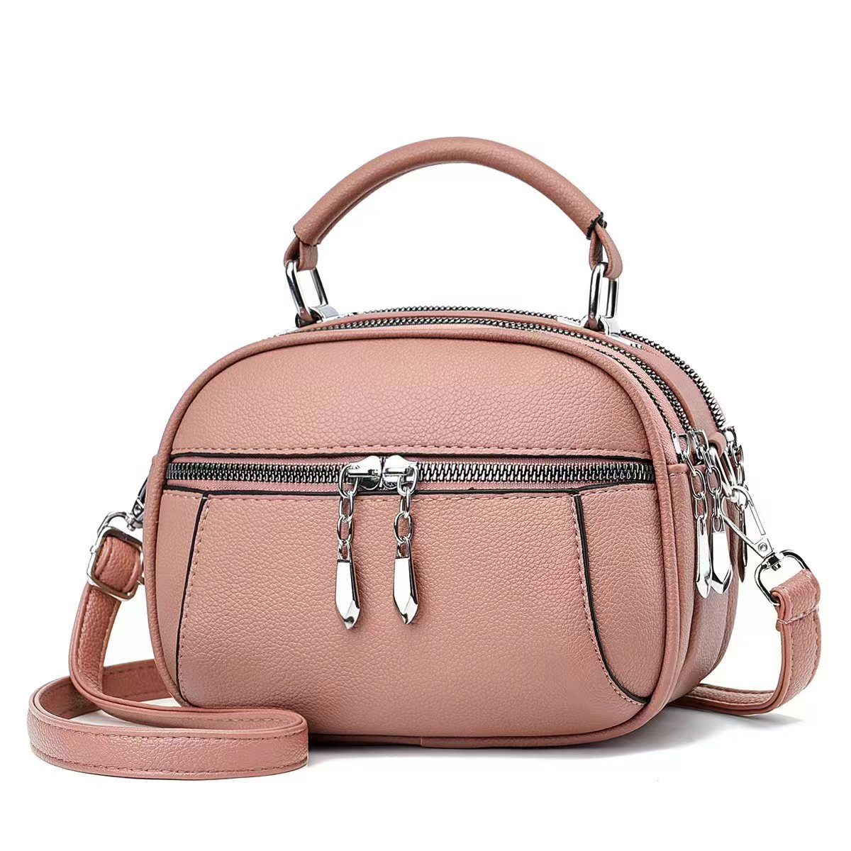 New Handbag Mini Small round Bag Fashion Shoulder Bag Simple Messenger Bag Cross-Border Casual Ladies Bag Mom Bag