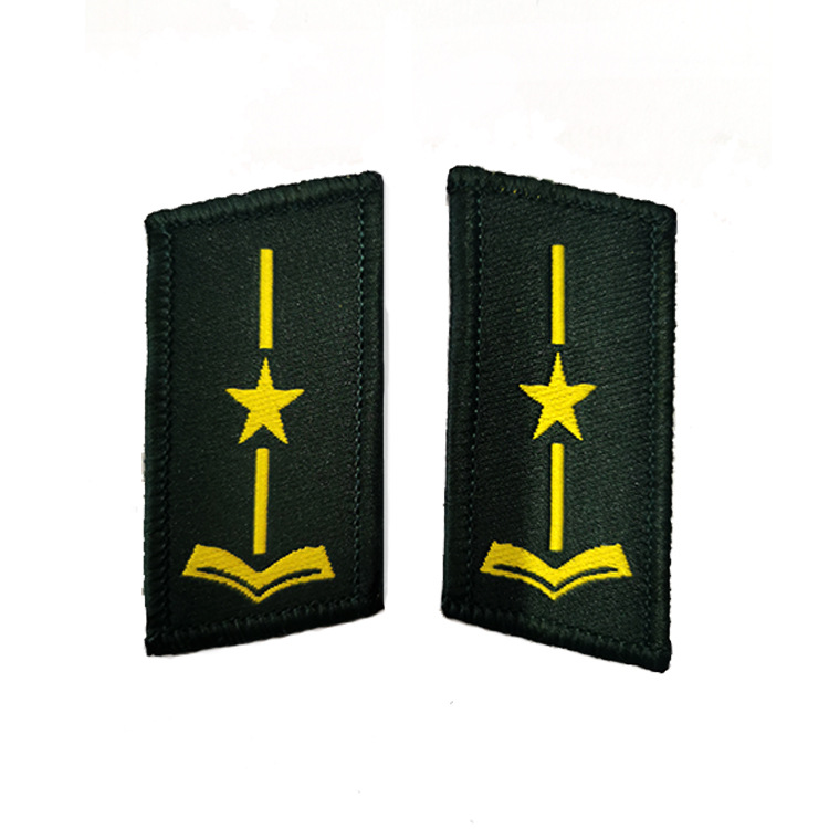 新款教官学生领章领花魔术贴军训护旗手迷彩服户外拓展教学可做