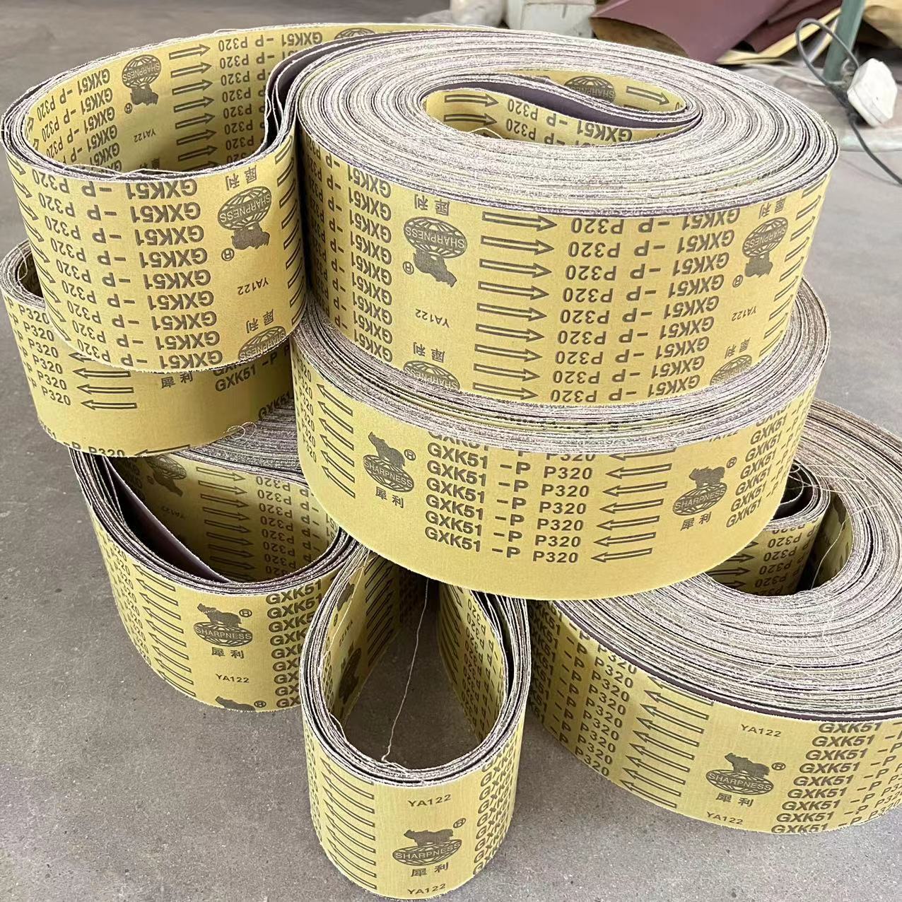 厂家批发 砂带机砂带36-800目木工板材不锈钢打磨抛光环形砂布带