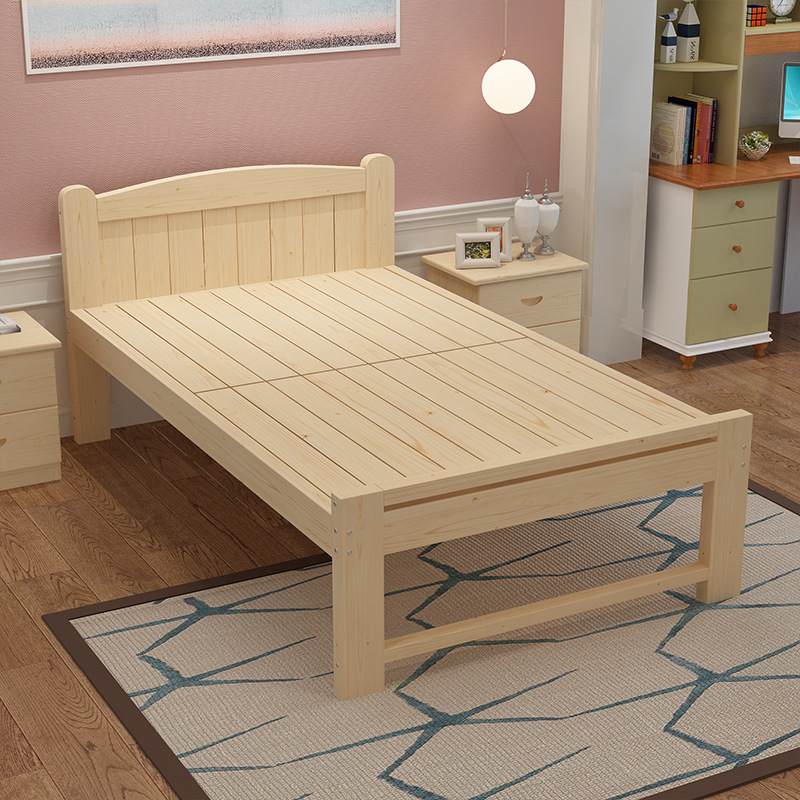 实木床松木1.5米双人经济型1.01.351.2m单人床90cm学生宿舍儿童床