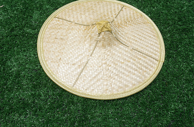 傣族舞蹈斗笠草帽大人舞台表演道具广场儿童演出竹编红色花腰帽子