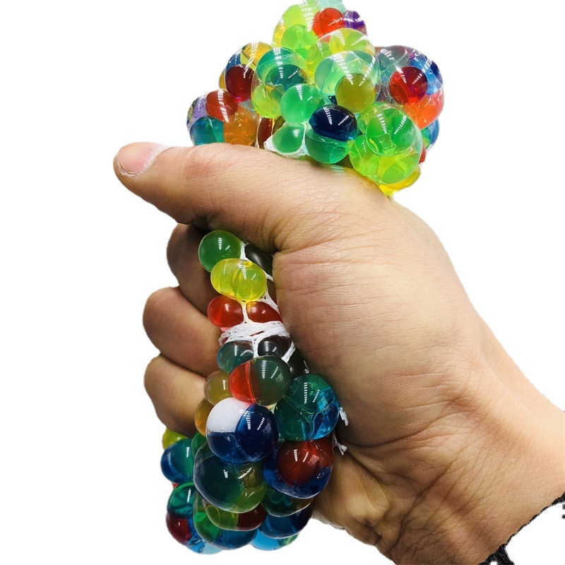 Vent Grape Ball Hand Pinch Colorful Beads Grape Ball Whole Person Trick Pressure Reduction Toy Quirky Ideas Water Ball Wholesale