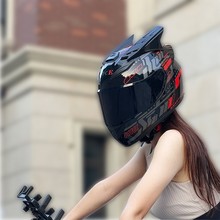 厂家摩托车头盔机车全盔男女四季防雾个性冬机车电动蓝牙头盔批发