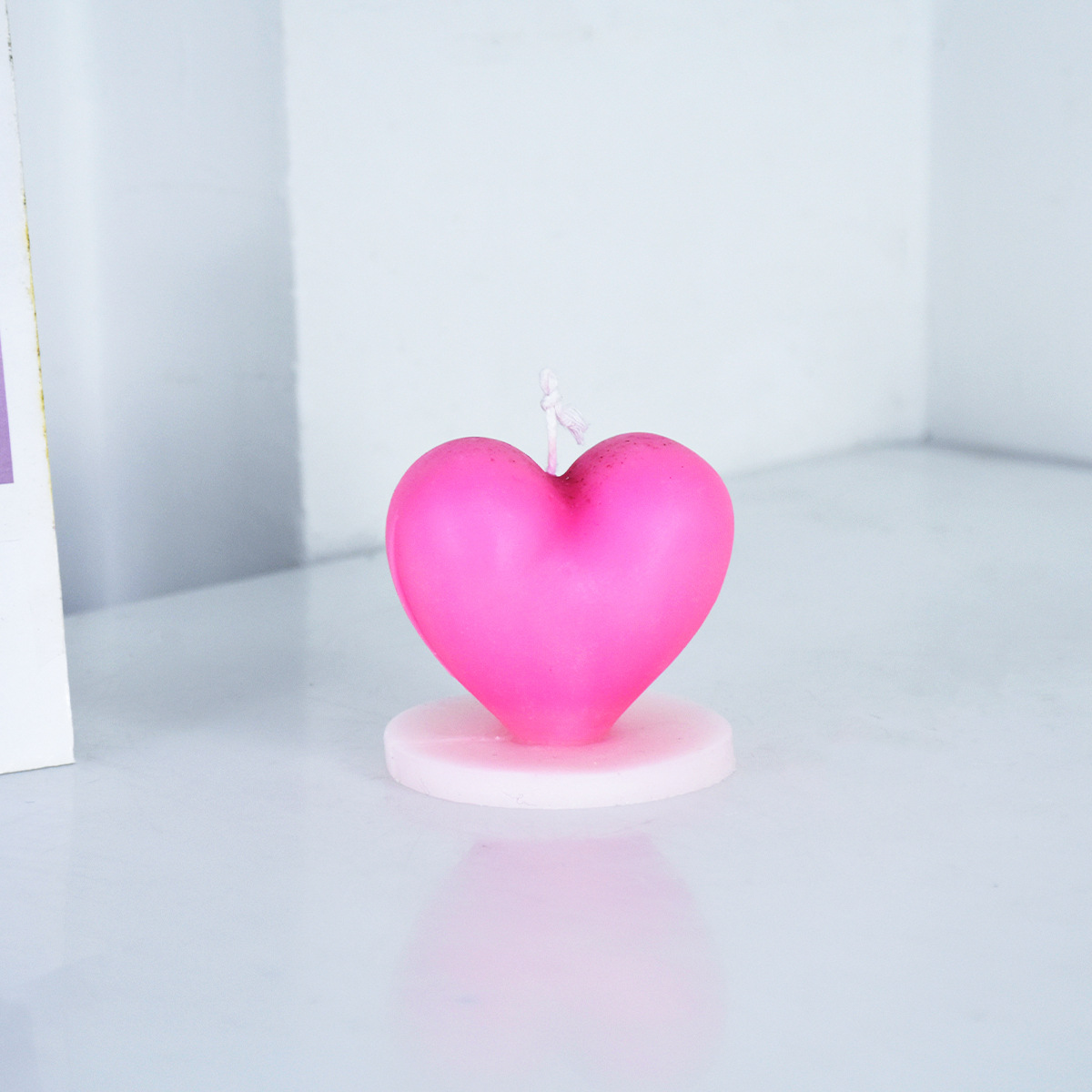 Valentine's Day Love with Base Candle Mould DIY Holiday Decoration Atmosphere Candle Silicone Mold Plaster Decoration