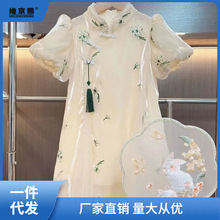 旗袍女童夏季儿礼服2023新款宝宝风汉服儿唐装连衣裙潮旗袍