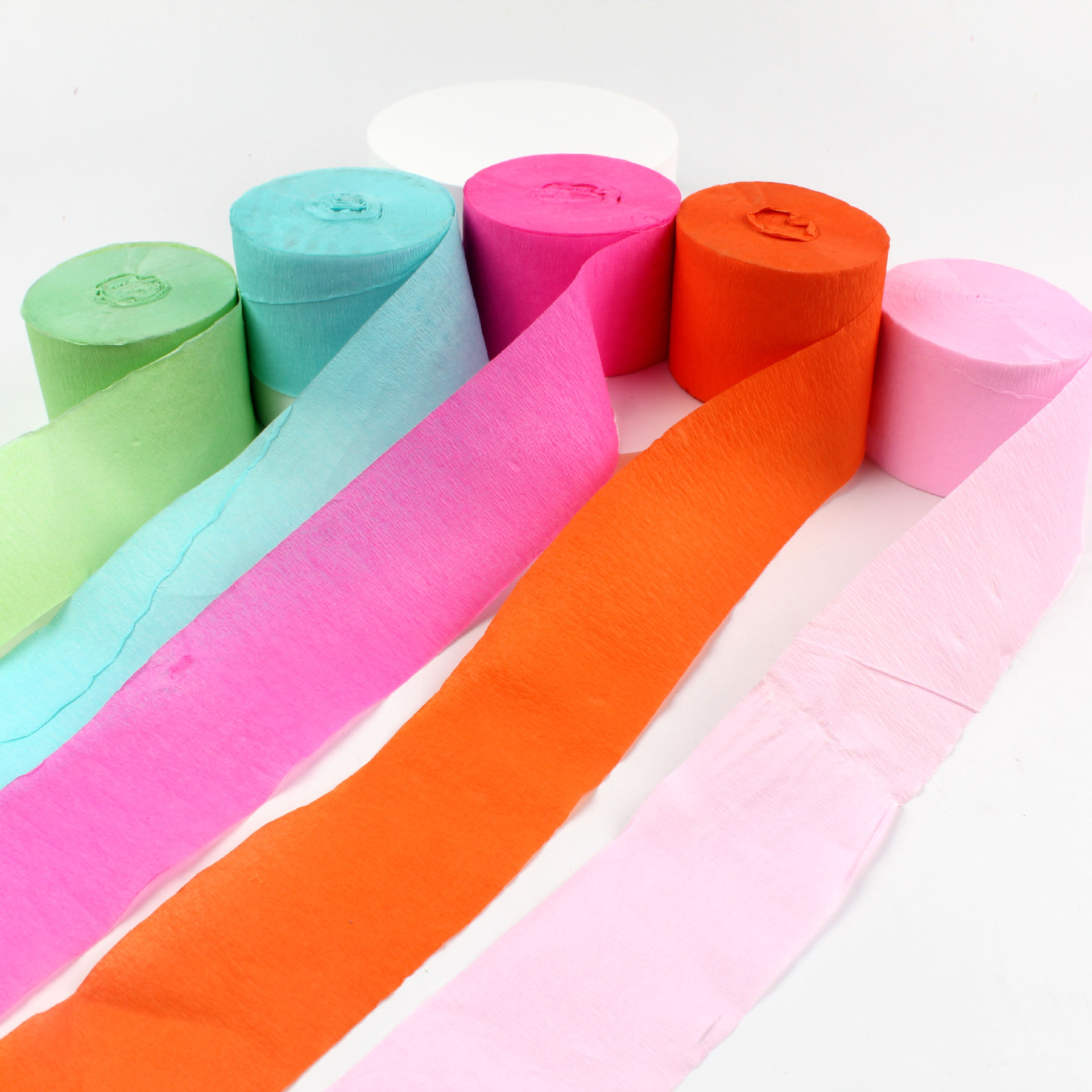 亚马逊热销彩色皱纹纸彩条25厘米法式背景墙装饰布置拉花派对布置