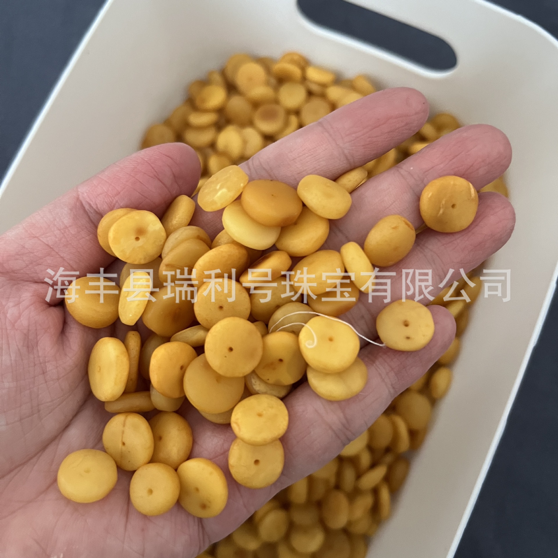 天然原矿蜜蜡隔片散珠配饰 老蜜饼子配件 亚光质地 带风化纹-阿里巴巴