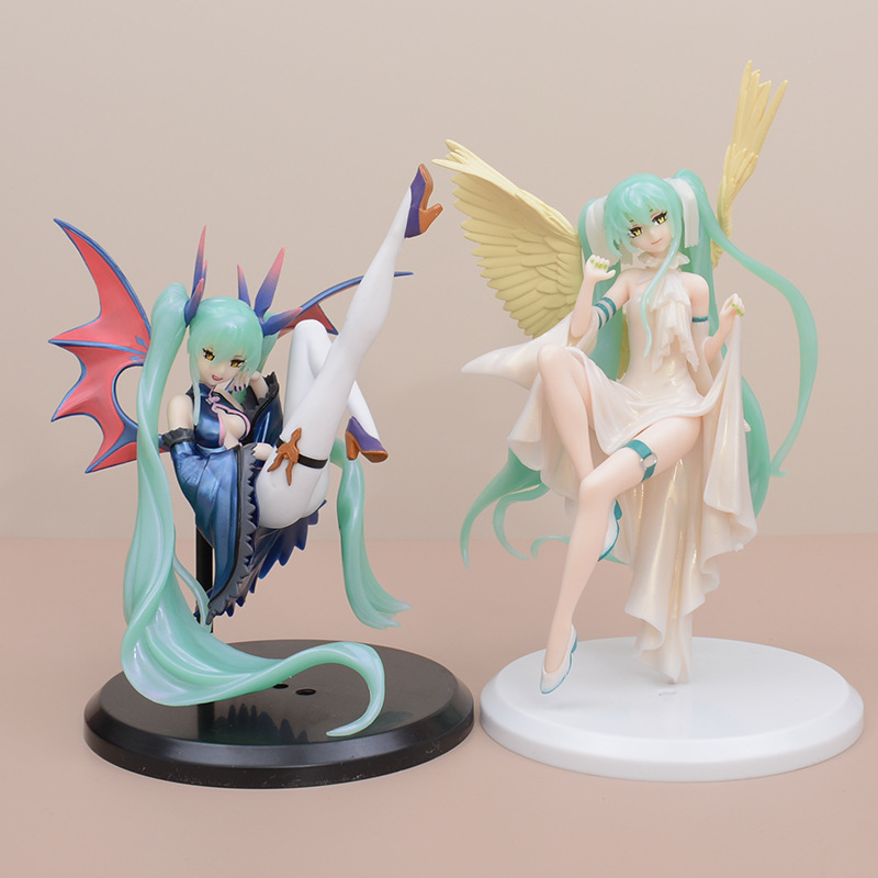 初音手办 miku黑暗光明初音美少女景品手办模型车载机箱摆件盒装