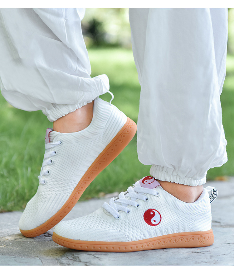 批发太极鞋女男网布四季练功鞋武术训练牛筋底比赛鞋太极运动鞋