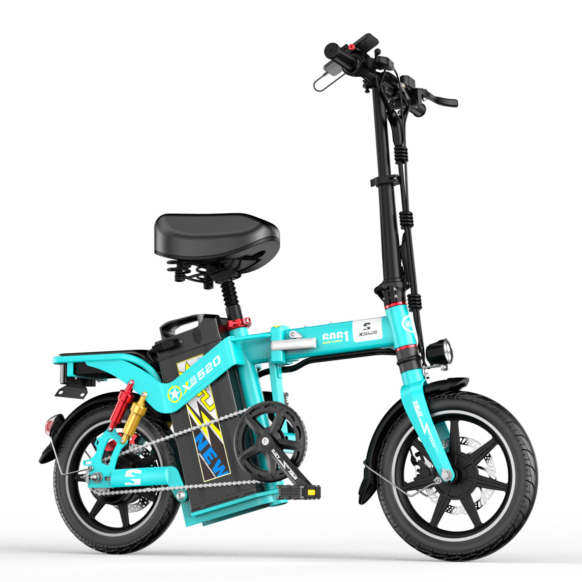 迅速14寸代驾司机520专用电动折叠车电动车超轻便携铝合金电车王