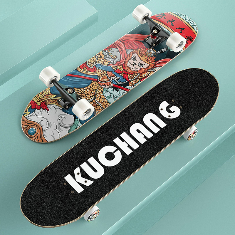 滑板女生初学者国潮西游系列刷街成人短板男孩青少年儿童双翘滑板