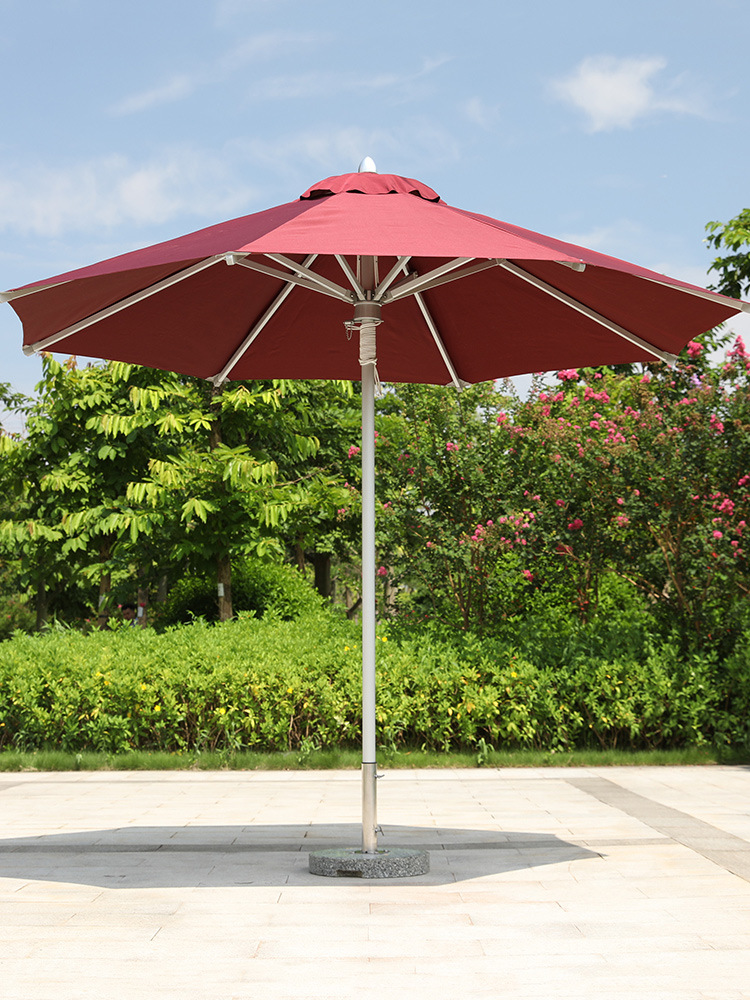 莫家户外伞遮阳伞大广告伞室外庭院花园伞折叠太阳铝合金中柱伞