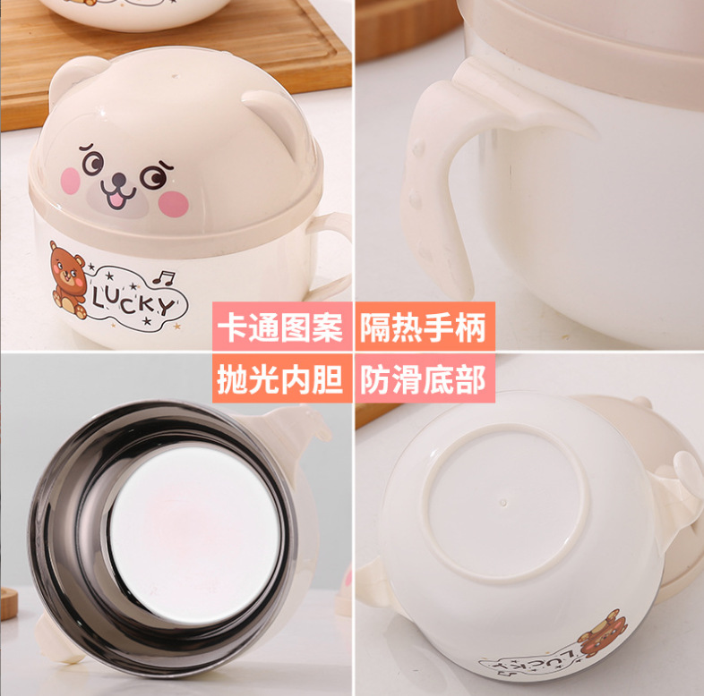 Stainless Steel Cartoon Instant Noodle Bowl