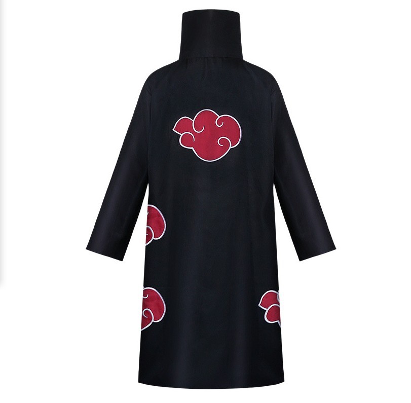 现货日系动漫服晓组织红云忍者印花版万圣节战袍cosplay立领披风