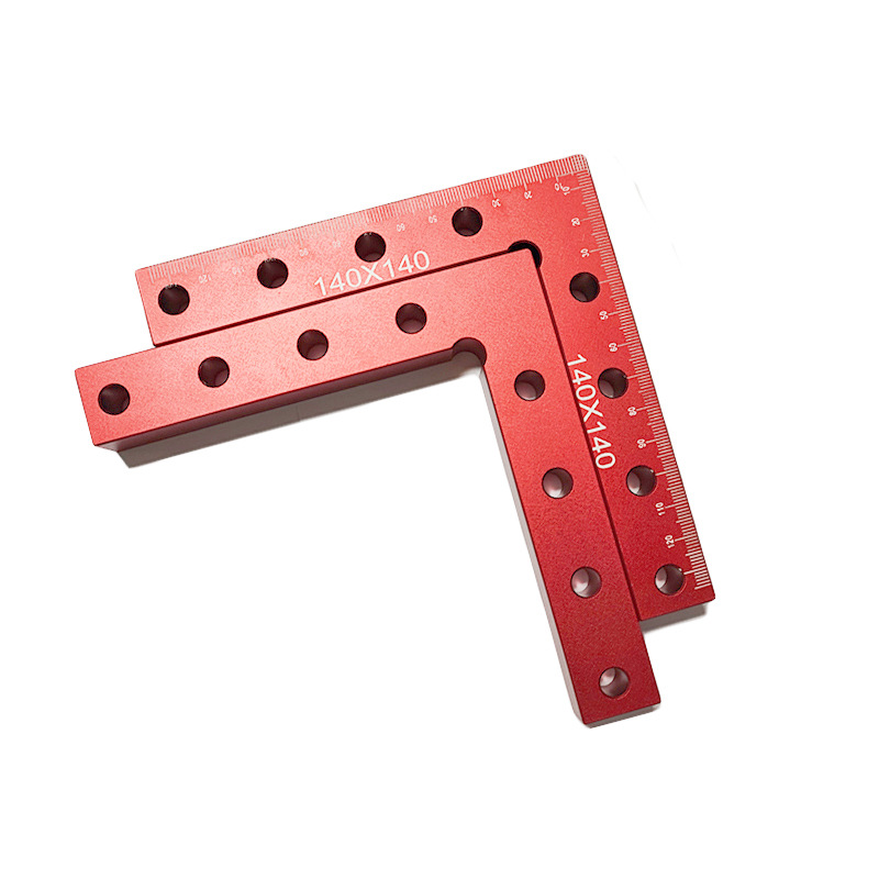 90度直角辅助定位器铝合金l型木工工具金属直角尺角度尺固定器