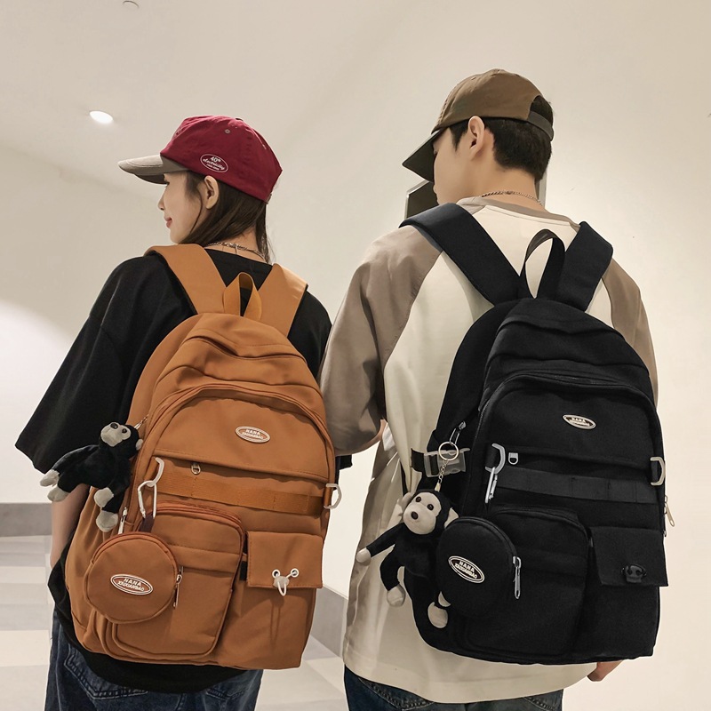 Cross-Border New Arrival Trendy Brand Backpack Female Couple Early High School and College Student Campus Schoolbag Travel Backpack