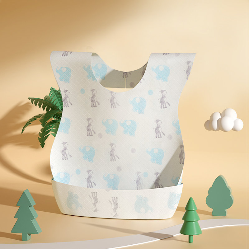 Factory Direct Supply Baby Disposable Disposable Bib Waterproof Anti-Fouling Baby Eating Bib Children Bib