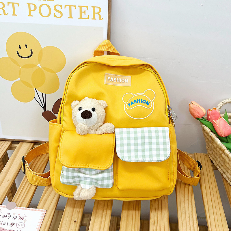 New Bear Children's Bags 2023 Summer Sales Cartoon Bear Children's Backpack New Large Wholesale