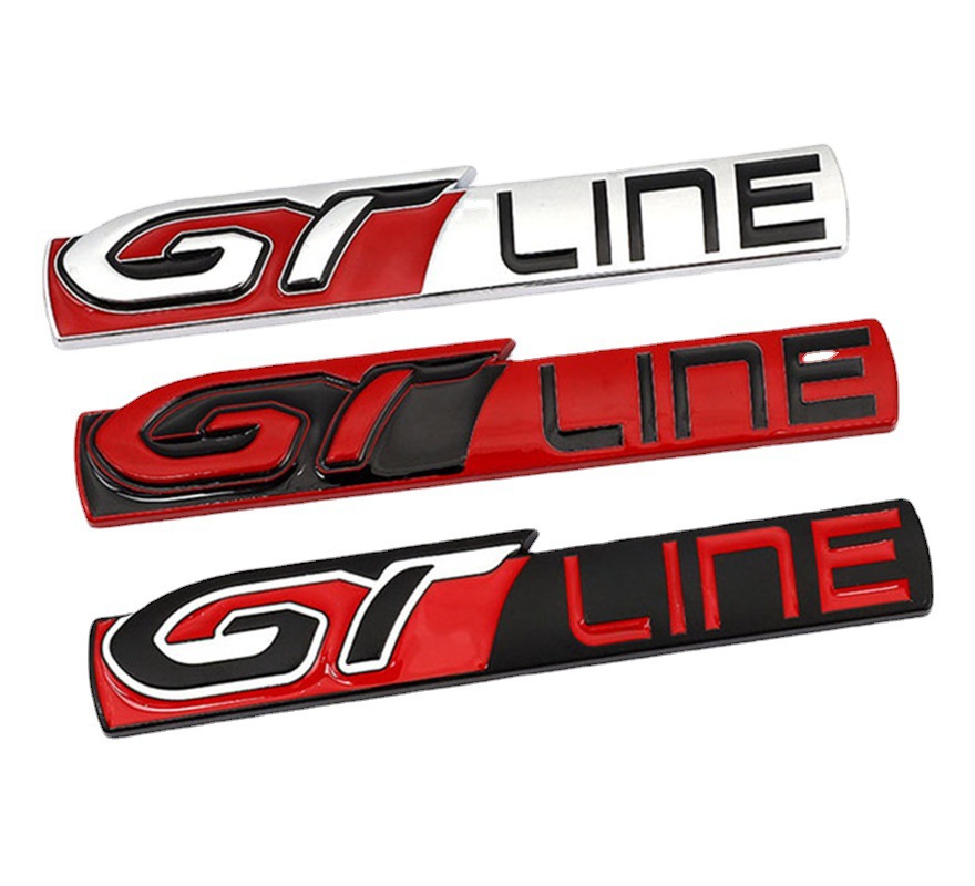 适用于标致雷诺起亚车身侧标 改装gt line车贴车标 gt line金属贴