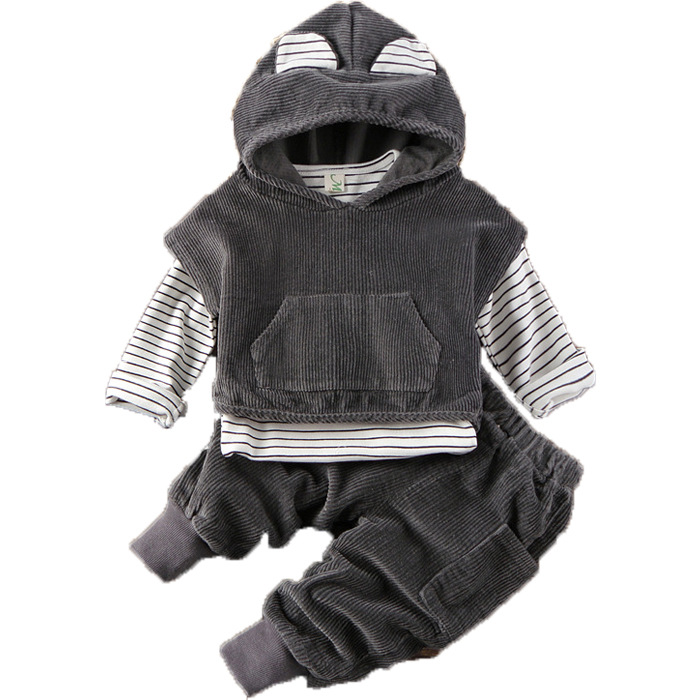 男童装秋季0三件套装1-2到3岁小男孩男宝宝秋装儿童长袖衣服4