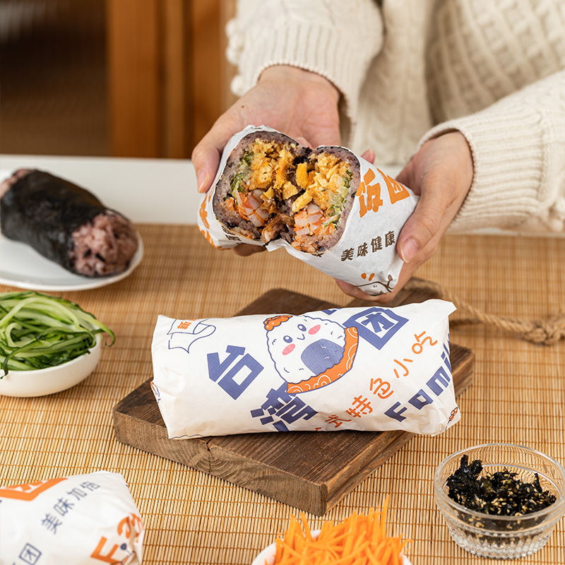 饭团包装纸模具家用一次性汉堡包紫菜包饭海苔寿司打包专用纸商用