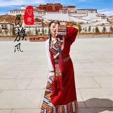 藏族服装女贵族藏袍西藏旅游少数民族风写真藏式舞蹈演出服饰