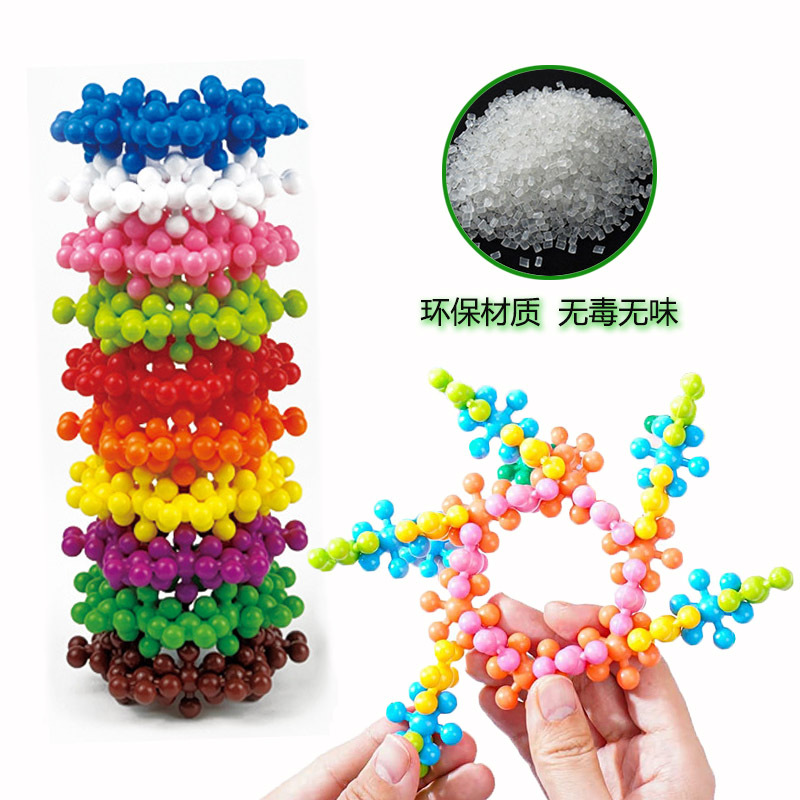 Plum Blossom Building Blocks Three-Dimensional Assembling Children's Early Education Puzzle 3D Rotating Splicing Snowflake Cross-Border Toys Wholesale