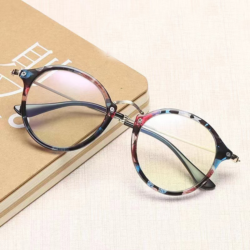 2022 New Metal Anti-Blue Light Glasses Internet Celebrity Live Broadcast Frame Optical Glasses Glasses Trendy High-End Lock Frame Glasses